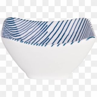 Color Classification, 4 Inch Diagonal Stripes Dish - Blue And White Porcelain, HD Png Download