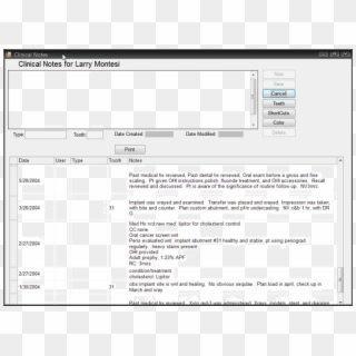 Dental Clinical Notes Examples 108886 - Exe File Patch Creator, HD Png Download