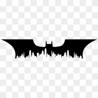 #gotham #batman - Batman City Skyline Silhouette, HD Png Download