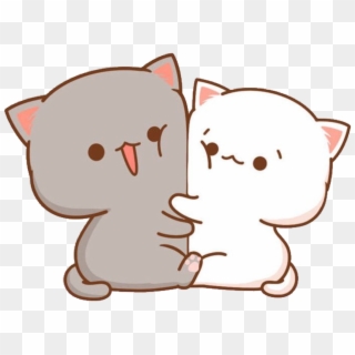 Cute Little Hearts Sticker Kawaii Stickers Transparent - Cute Chibi Cat Backgrounds, HD Png Download