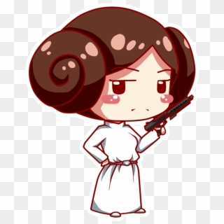 Leia Drawing Pin Ups - Princess Leia Star Wars Chibi, HD Png Download