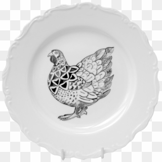 Royal Chicken Round Porcelain Plate Ingaga Art Ingaga - Mallard, HD Png Download