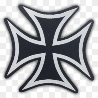 Iron Cross Patch 3 , Png Download - Motorcycle Tattoo Cross, Transparent Png