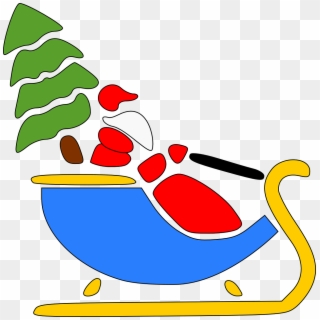 Santa Claus Sleigh Christmas Tree Png Image - Santa Flying Clip Art, Transparent Png