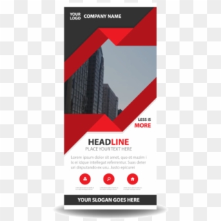 Blue Circle Business Roll Up Banner Flat Design Template - Multimedia Software, HD Png Download