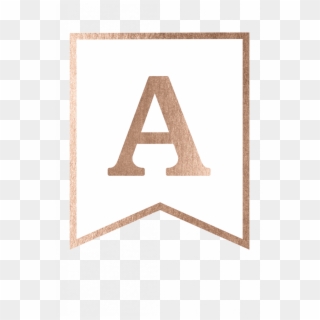 Free Printable Rose Gold Banner Template - Triangle, HD Png Download