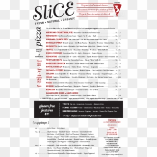 Slice Fishtown Opening Menu - Slice, HD Png Download