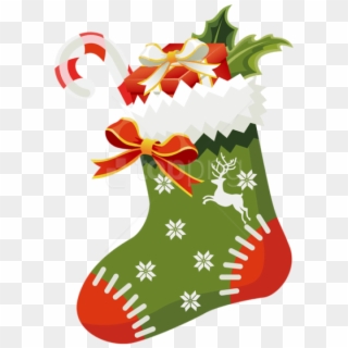 Free Png Christmas Green Stocking Png - Transparent Background Christmas Stocking Clipart, Png Download
