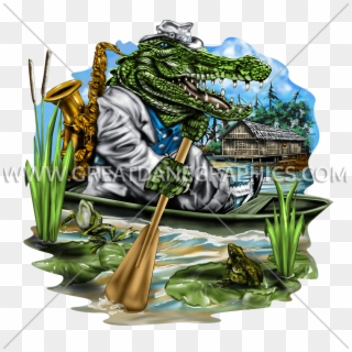 Vector Alligator Swamp Clipart - Trumpet, HD Png Download
