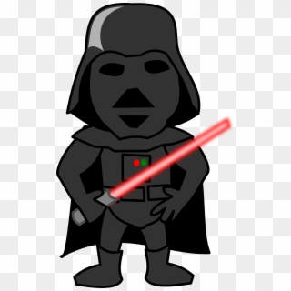 Darth Vader Light Sabre Funny Png Image - Stormtrooper And Darth Vader Cartoon, Transparent Png