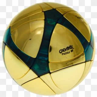 Traiphum Megaminx Ball -metallized Gold Embedded Clear - Futebol De Salão, HD Png Download