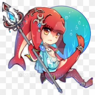 Mipha By Miaowx3 Mipha And Link, Zelda Video Games, - Breath Of The Wild Mipha Pornl, HD Png Download