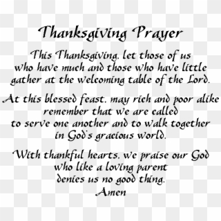 Happy Thanksgiving Prayer - Thanksgiving Prayer, HD Png Download