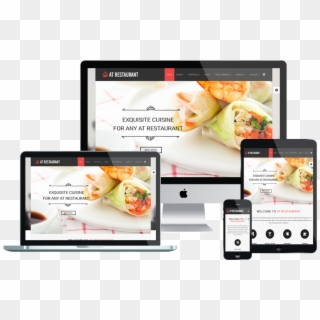 Responsive Restaurant Design - Website Template Png Responsive, Transparent Png
