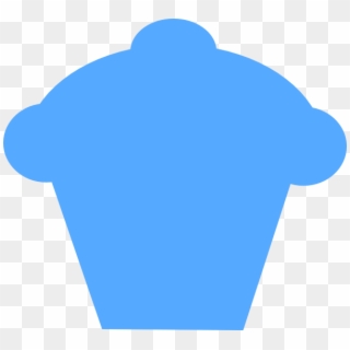 How To Set Use Cupcake Blue Silhouette Svg Vector, HD Png Download