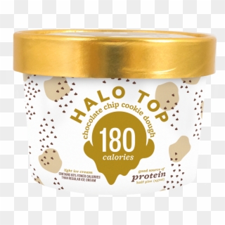 Chocolate Chip Cookie Dough, 8 Oz Half-pints - Halo Top Ice Cream Cookie Dough, HD Png Download