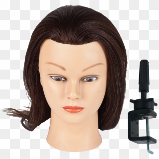 Manikin Head W/clamp And 18 Hair - Girl, HD Png Download