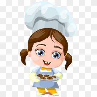Girl Cookies Cooking Cook Png Image - Cook Girl Cartoon Png, Transparent Png