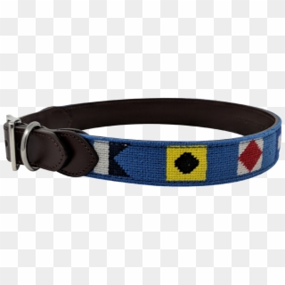 Nautical Flag Needlepoint Dog Collar Left - Belt, HD Png Download