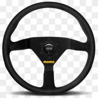 Momo Steering Wheel Mod 78 Black Suede 350mm Hub Adapter - Momo Monte Carlo, HD Png Download