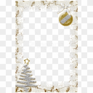 Free Png Sparkling Silver Transparent Christmas Photo - Silver Christmas Frame Png, Png Download