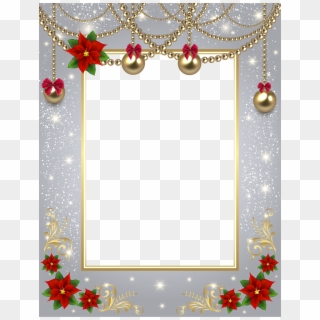 Christmas Transparent Png Photo Frame Silver, Png Download