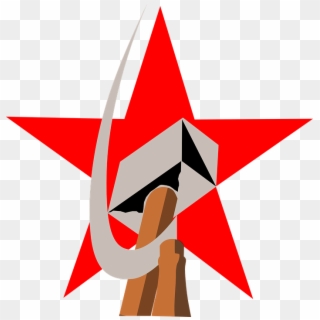 Hammer Vector Graphics - Hammer And Sickle Star, HD Png Download