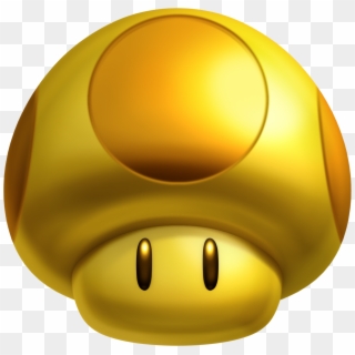 Mario Mushroom Png - Super Mario Gold Mushroom, Transparent Png