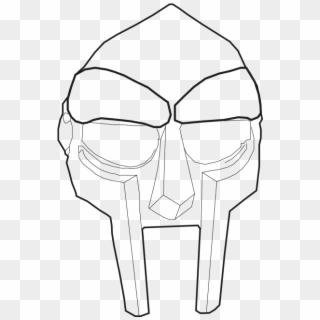 Doom Drawing Black And White - Mf Doom Mask Drawing, HD Png Download