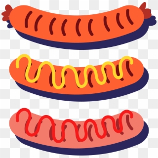 Hot Dog Barbecue Grill Sausage - Sosis Vector Png, Transparent Png