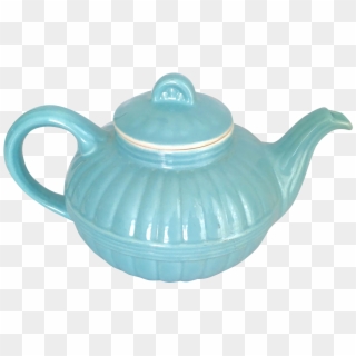 Hall China 1940s Pastel Blue Murphy Teapot From Victorian - Teapot, HD Png Download