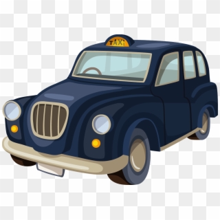 Taxi Clipart Cute - Black Cab Clip Art, HD Png Download