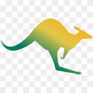 Kangaroo Animal Jump Australia Png Image - Yellow And Green Kangaroo, Transparent Png