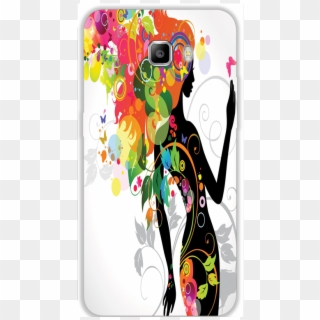 Galaxy C9 Colorful Floral Girl Designer Printed 3d - Taller Del Día De La Mujer, HD Png Download