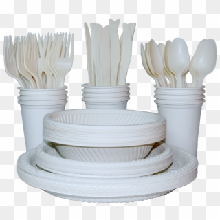 Plates Cups Forks Spoons, HD Png Download
