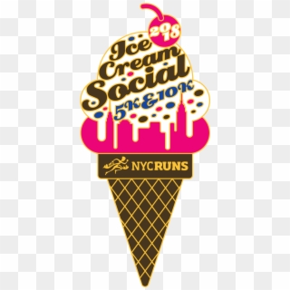 Nycruns Brooklyn Ice Cream Social 5k & 10k - Ice Cream Cone, HD Png Download