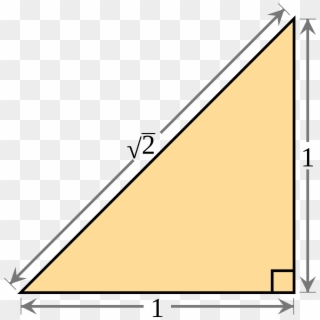 Algebraic Number - Square Root Of 2 Triangle, HD Png Download