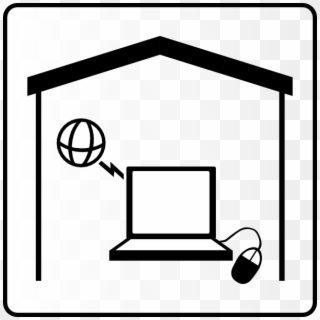 Icon Has Internet In Room Png - Internet Clipart Black And White, Transparent Png