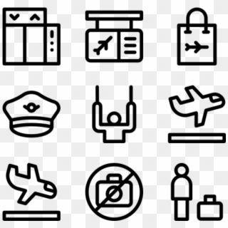 Airport - Smart Home Icons Png, Transparent Png