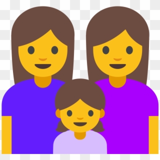 Emoji U1f469 200d 1f469 200d 1f467 - Emoji Of A Girl And Boy, HD Png Download
