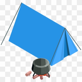 Camping Tent Simple Wild Png And Vector Image - Illustration, Transparent Png