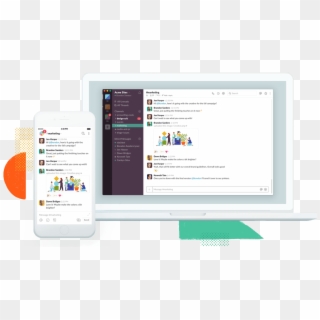 Slack Workspaces Are Available On Your Laptop And Phone - Slack Messenger, HD Png Download