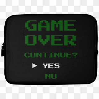 Game Over Continue Video Gamer Laptop Sleeve - Mat, HD Png Download
