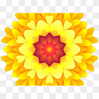 Abstract Clipart Marigold - Abstract Flower Design Clipart Png, Transparent Png