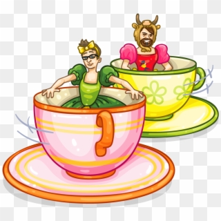 Teacup Ride - Cartoon Tea Cup Ride, HD Png Download