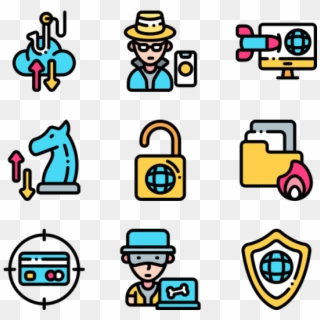 Cyber Crime - Icons, HD Png Download