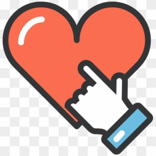 Heart Pointing Hand, HD Png Download