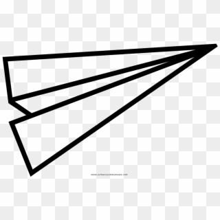 Paper Airplane Coloring Page - Line Art, HD Png Download