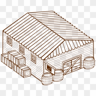 This Free Icons Png Design Of Rpg Map Symbols Warehouse - Drawing Of A Warehouse, Transparent Png