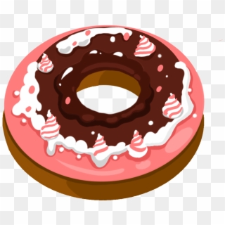 Hand Painted Food Desserts Donuts Png And Psd - Pączek Png, Transparent Png